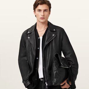 AllSaints Milo Leather Biker Jacket